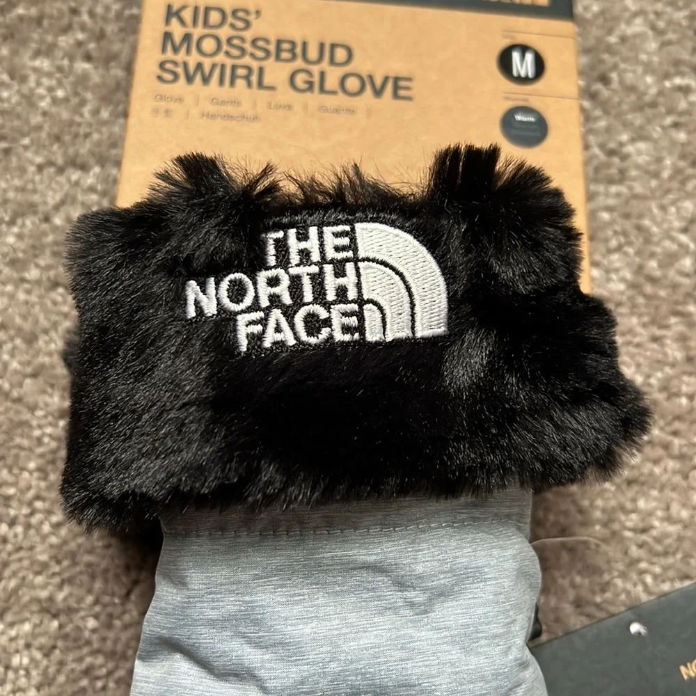 The North Face Kids Mittens - Gray and Black